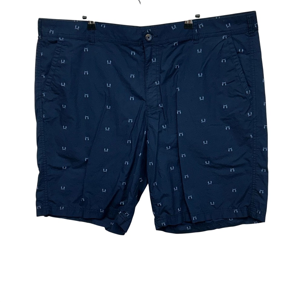 Columbia‎ Mens Navy Blue Hammock Tree Print Cotton Short Vacation Summer Size 42